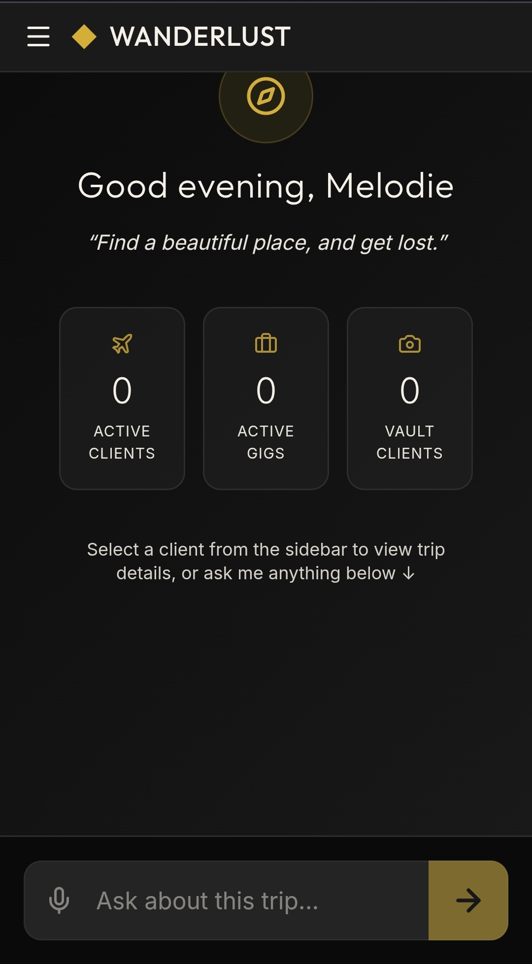 LIGHTHOUSE travel and event operations dashboard